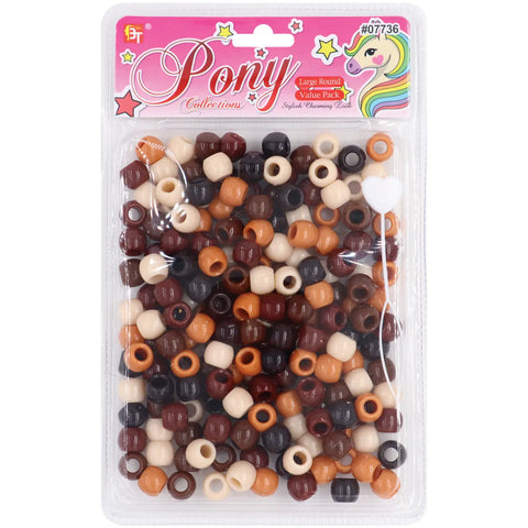 Large Round Beads Value Pack (Brown Assorted)